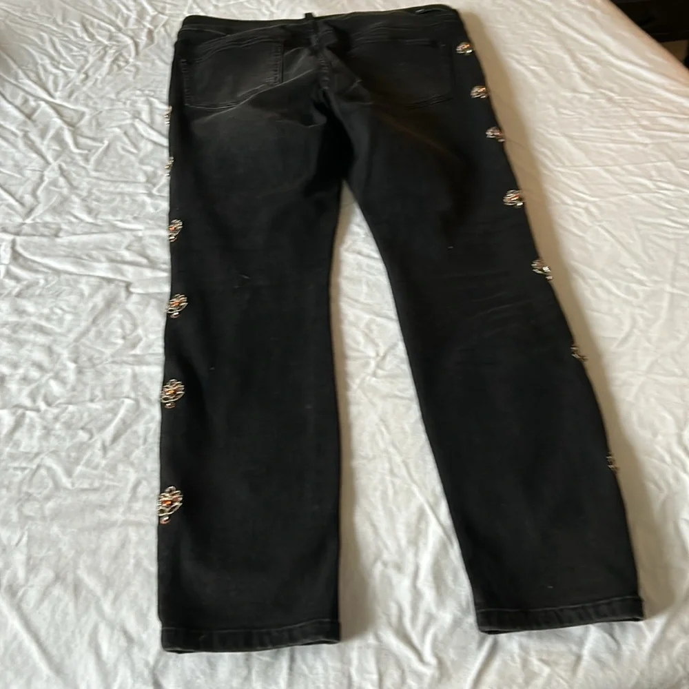 Pilcro Black Skinny Jeans with Embellishments - Picture 9 of 9